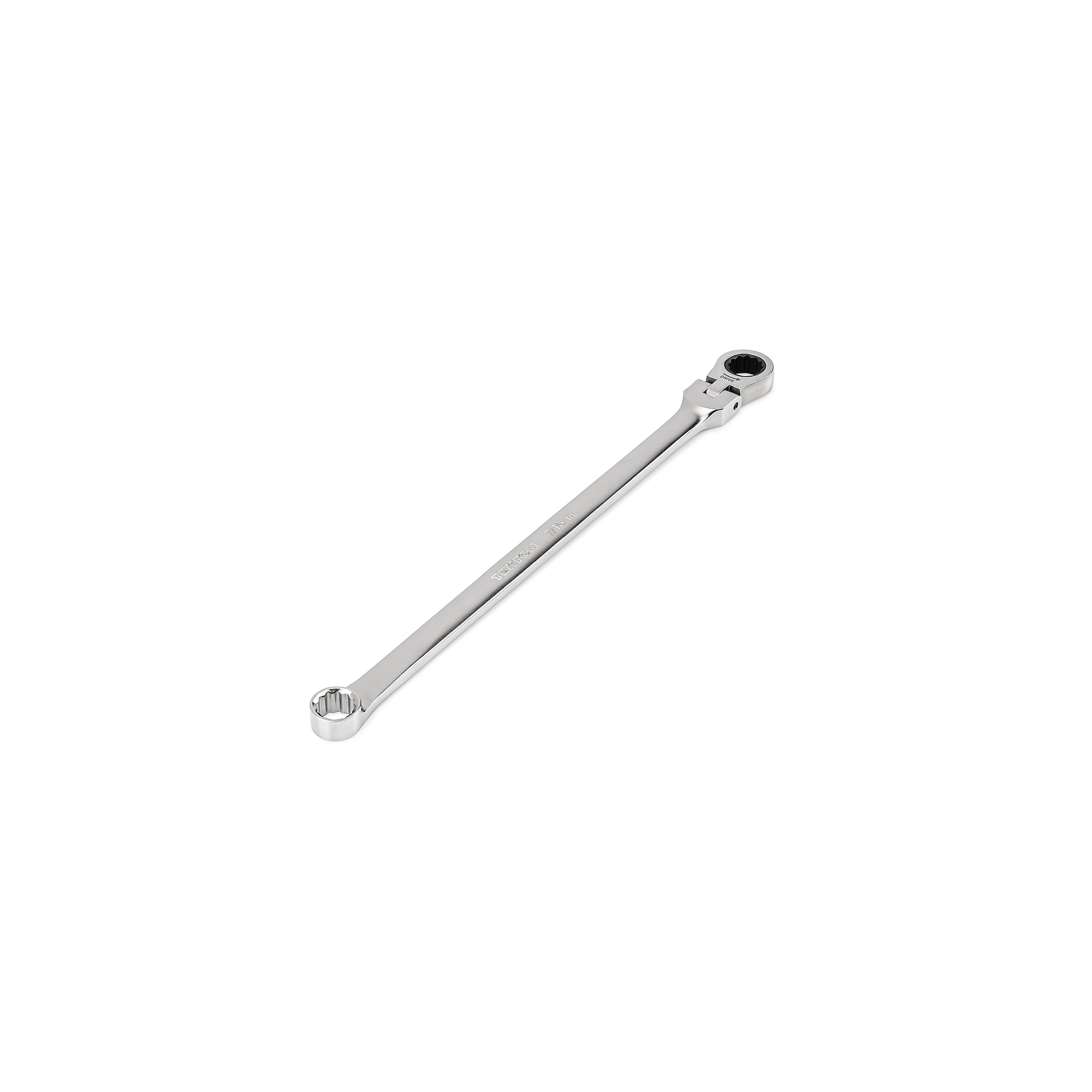 TEKTON 7/16 Inch Long Fixed/Flex Head 12-Point Ratcheting Box End Wrench | WRB35311